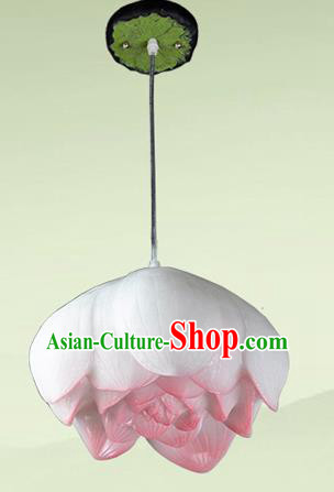 Top Grade Handmade Pink Lotus Hanging Lanterns Traditional Chinese Ceiling Palace Lantern Ancient Lanterns