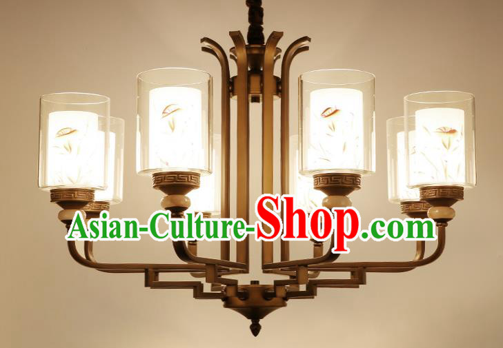 China Handmade Eight-Lights Ceiling Lanterns Traditional Chinese Palace Lantern Ancient Lanterns
