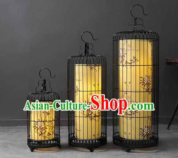 Top Grade Handmade Painting Birdcage Lanterns Traditional Chinese Palace Lantern Ancient Ceiling Lanterns