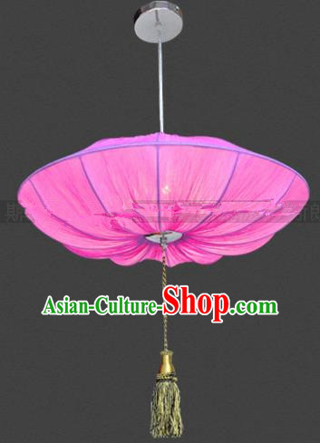 Top Grade Handmade Pink Lotus Leaf Lanterns Traditional Chinese Palace Lantern Ancient Ceiling Lanterns