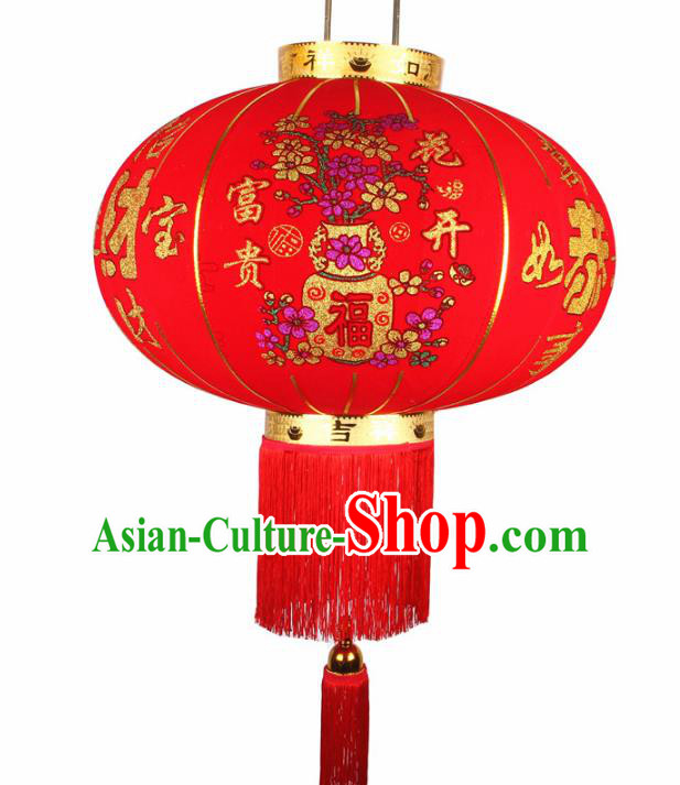 China Handmade New Year Painted Lanterns Traditional Chinese Red Wedding Palace Lantern Ancient Lanterns