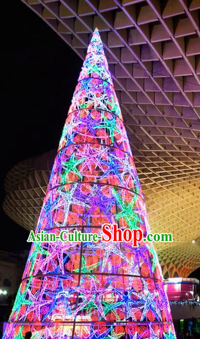 Traditional Handmade Christmas Light Show Shiny Decorations Large Christmas Tree Lamplight LED Lanterns