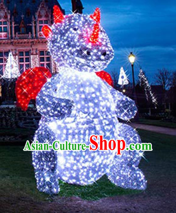Traditional Handmade Christmas Light Show Pterosaur Decorations Shiny Lamplight LED Lanterns