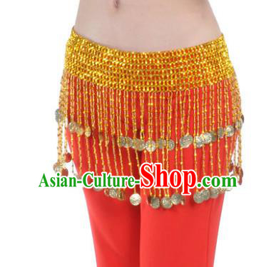 Indian Belly Dance Golden Tassel Belts Waistband India Raks Sharki Waist Accessories for Women