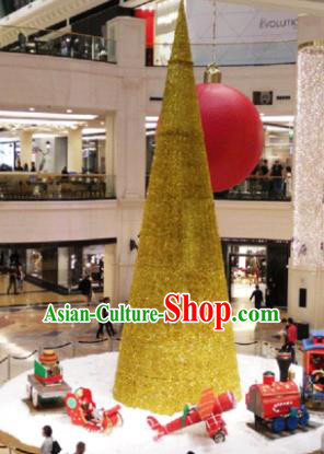 Traditional Golden Shiny Christmas Tree Lamps Stage Display Lights Decorations Lamplight LED Lanterns