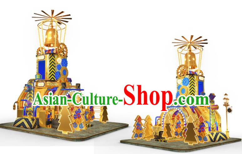 Traditional Christmas Bells LED Lights Show Lamp Decorations Stage Lamplight Display Lanterns