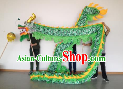 Chinese Traditional Green Dragon Dance Costumes Professional Lantern Festival Celebration Dragon Parade Complete Set