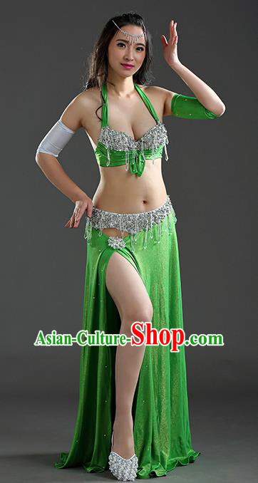Traditional Egypt Dance Green Dress India Oriental Belly Dance Costume for Women