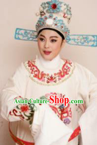Traditional Chinese Beijing Opera Lang Scholar White Hats Peking Opera Niche Headwear