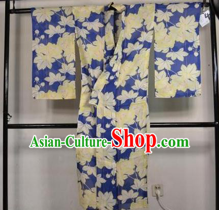 Japanese Traditional Male Kimono Clothing Maple Leaf Haori Kimonos Yukata Robe for Men