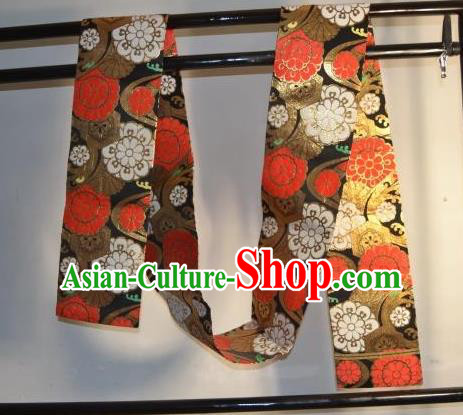 Traditional Japanese Courtesan Accessories Kimonos Belts Yukata Brocade Waistband for Women
