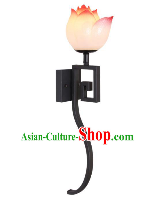 Handmade Traditional Chinese Lotus Lantern Wall Lamp New Year Lantern