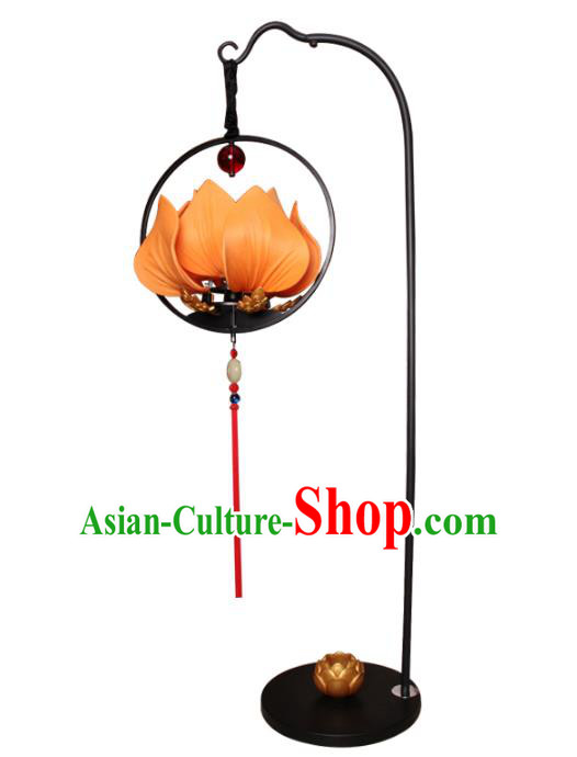 Handmade Traditional Chinese Lantern Floor Lamp Lotus Lanern New Year Lantern