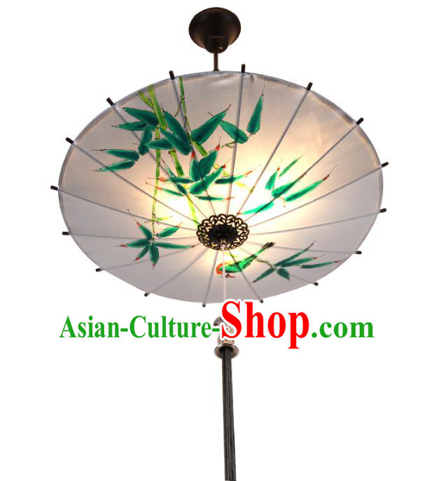 Traditional Chinese Ancient Palace Printing Bamboo Lantern Ceiling Lanterns Hanging Lanern