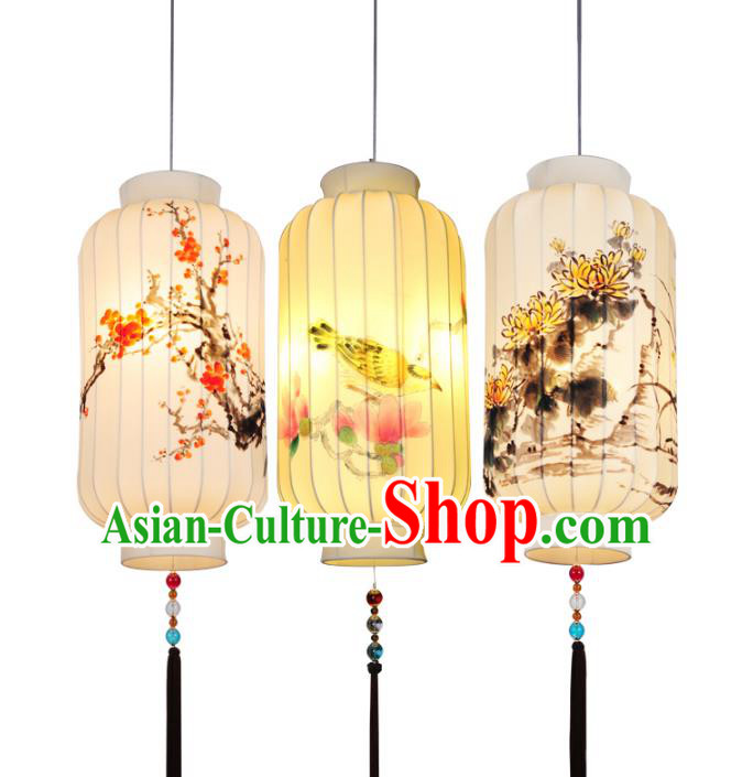 Traditional Chinese Ancient Palace Lantern Hand Painting Ceiling Lanterns Hanging Lanern