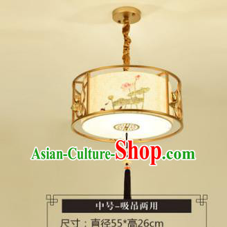 Asian China Traditional Handmade Lantern Lotus Flowers Ceiling Lamp Ancient Palace Lanern