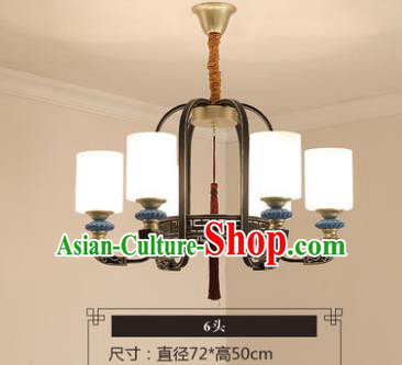 Asian China Traditional Handmade Lantern Iron Ceiling Lamp Ancient Palace Lanern