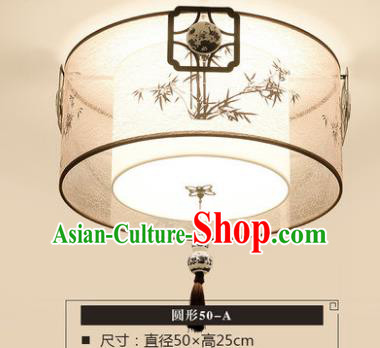 Traditional Chinese Handmade Lantern Classical Bamboo Round Ceiling Lamp Ancient Lanern