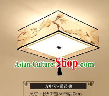 Traditional Chinese Handmade Lantern Classical Magnolia Square Ceiling Lamp Ancient Lanern