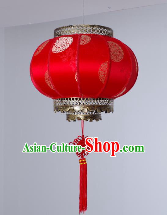 Asian China Traditional Handmade Lantern New Year Red Parchment Lanterns Ceiling Lamp Ancient Palace Lanern