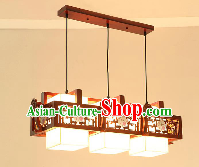 China Traditional Handmade Ancient Wood Hanging Lantern Palace Lanterns Ceiling Lamp