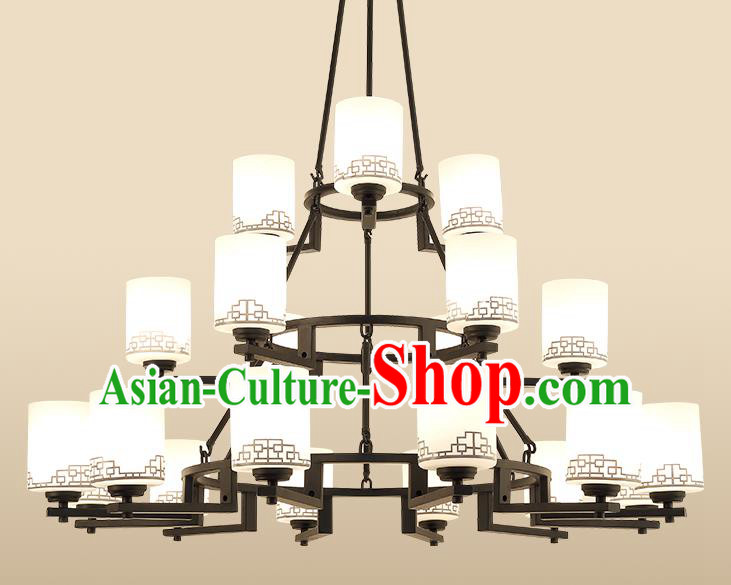 Traditional China Handmade Hanging Lantern Ancient Twenty-one-pieces Lanterns Palace Ceiling Lamp