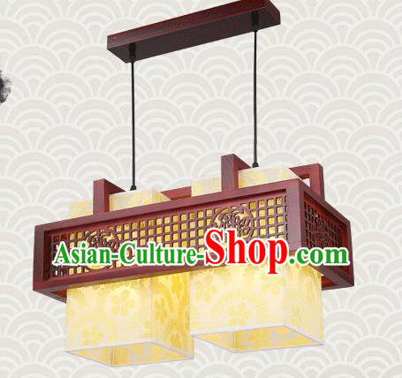China Traditional Handmade Lantern Ancient Lanterns Palace Two-pieces Ceiling Lamp