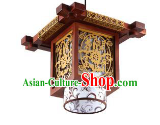 China Handmade Wood Carving Ceiling Lantern Traditional Ancient Lanterns Palace Lamp