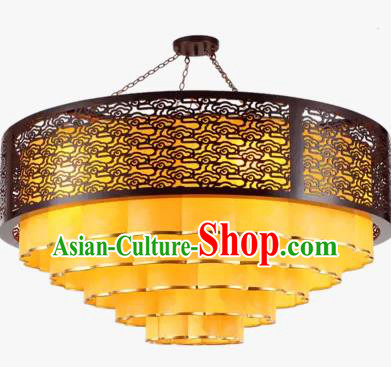 China Handmade Wood Ceiling Lantern Traditional Ancient Cloud Lanterns Palace Lamp