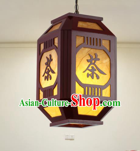 Asian China Handmade Wood Parchment Lantern Traditional Ancient Ceiling Lamp Hanging Palace Lanterns