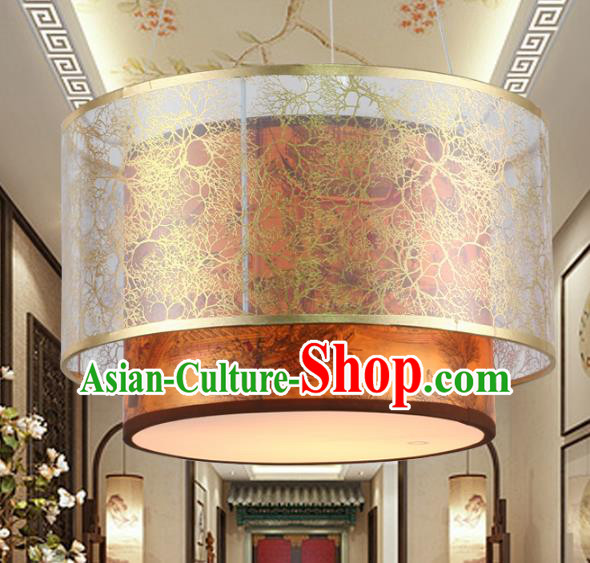 Chinese Handmade Printing Iron Lantern Traditional Palace Ceiling Lamp Ancient Hanging Lanterns