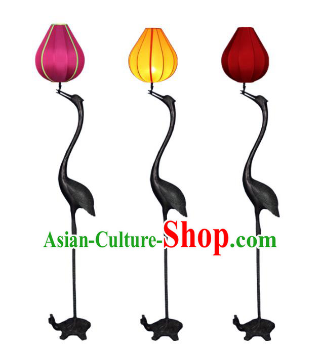 Asian China Handmade Floor Lanterns Traditional Ancient Crane Palace Lantern