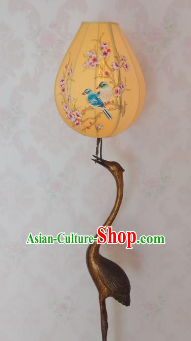 Asian China Handmade Printing Floor Lanterns Traditional Ancient Crane Palace Lantern
