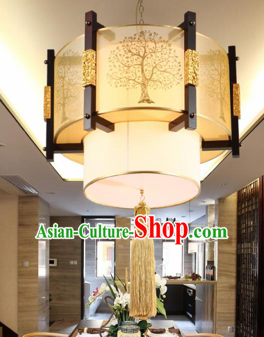 Chinese Handmade Hanging Lantern Traditional Palace Wood Ceiling Lamp Ancient Lanterns
