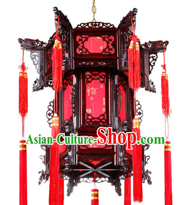 Chinese Handmade Wood Palace Lantern Traditional Hanging Lantern Ceiling Lamp Ancient Lanterns