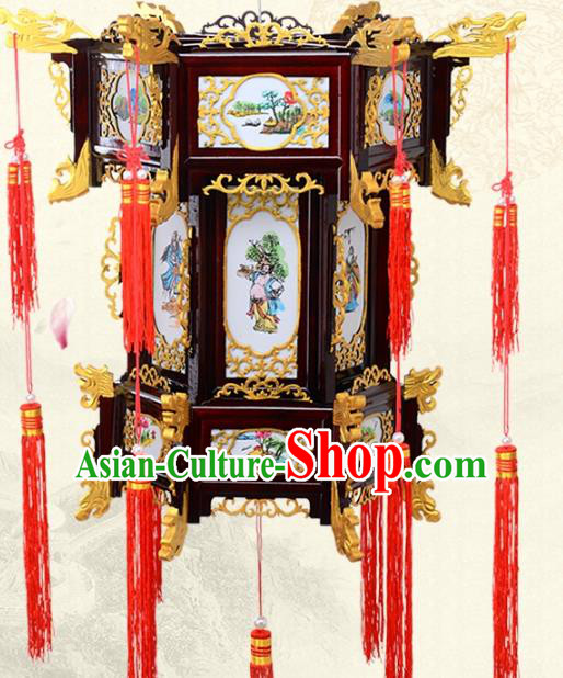 Chinese Handmade Eight Immortals Palace Lanterns Traditional New Year Hanging Lantern