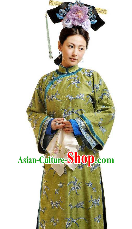 Chinese Qing Dynasty Princess Consort of Yinsi Ruolan Historical Costume Ancient Manchu Palace Lady Clothing for Women