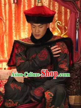 Chinese Qing Dynasty Historical Costume China Ancient Manchu Prince Robe Clothing