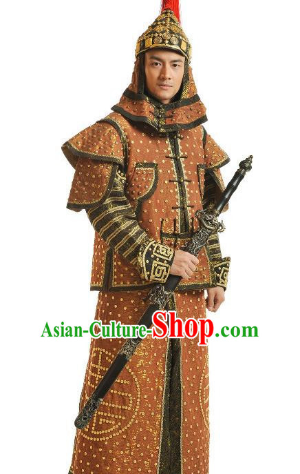 Chinese Qing Dynasty Fourteen Prince of Kangxi Yinzhen Historical Costume Ancient Manchu Royal Highness Clothing for Men