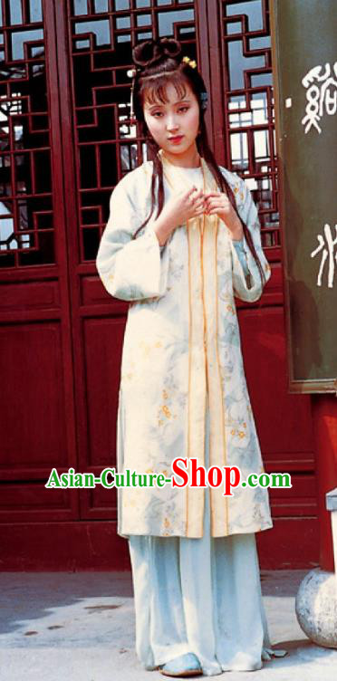 Chinese Ancient Qing Dynasty A Dream in Red Mansions Lin Daiyu Dress Replica Costumes for Women