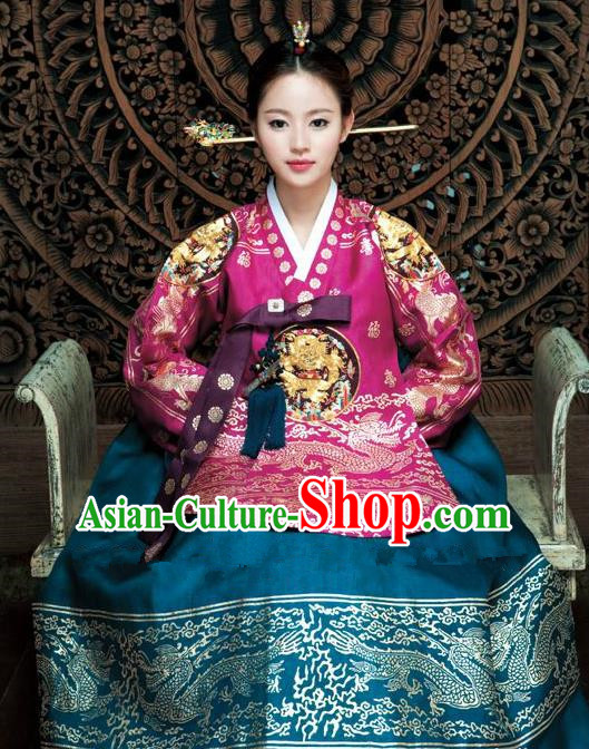 Korean Traditional Empress Palace Hanbok Clothing Korea Fashion Apparel Dress for Women