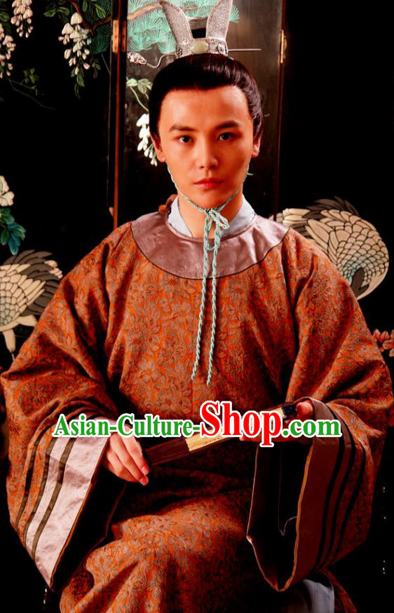 Chinese Ancient Novel Dream of the Red Chamber Aristocratic Son Jia Rong Costume for Men