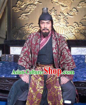 Chinese Ancient Qing Dynasty Royal Highness Pingxi Wu Sangui Costume for Men