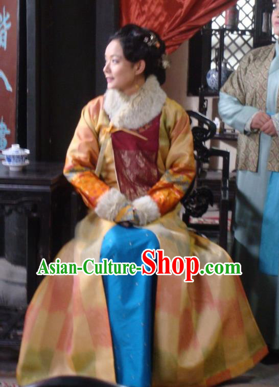 Chinese Ancient Manchu Dress Qing Dynasty Courtesan Chen Yuanyuan Costume for Women