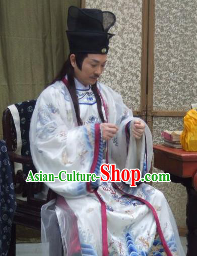 Traditional Chinese Ming Dynasty Ancient Emperor Zhu Youxiao Costume for Men