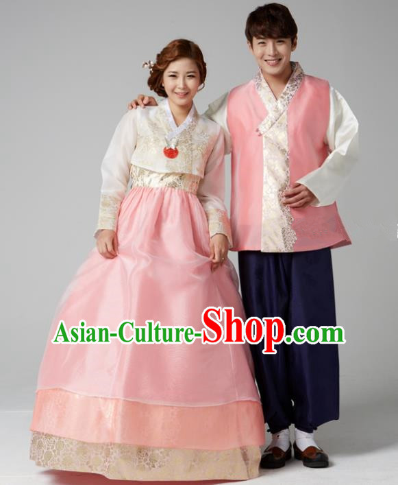 Korean Traditional Costumes Ancient Korean Wedding Hanbok Bride and Bridegroom Costumes Complete Set