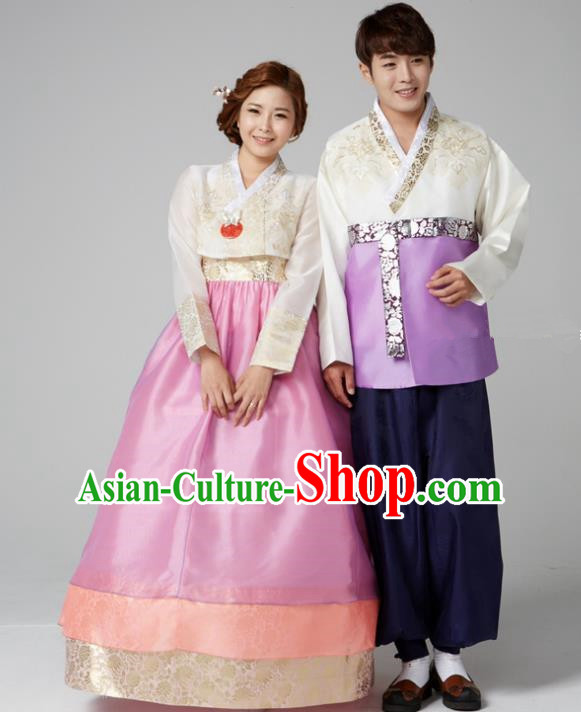 Traditional Korean Costumes Ancient Korean Wedding Hanbok Bride and Bridegroom Costumes Complete Set