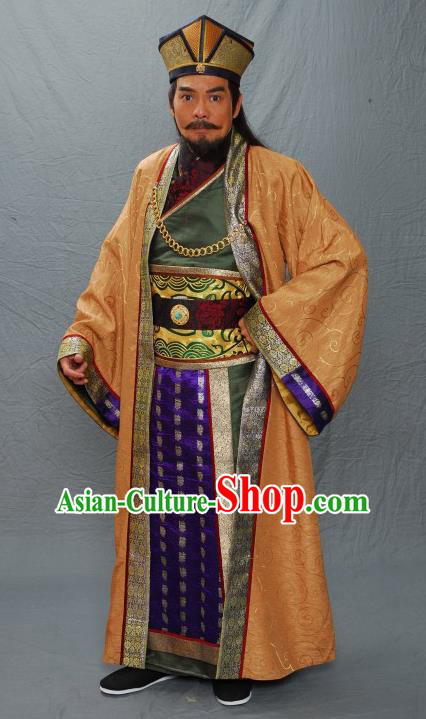 Ancient Chinese Ming Dynasty Royal Highness Ning Zhu Chenhao Embroidered Costume for Men