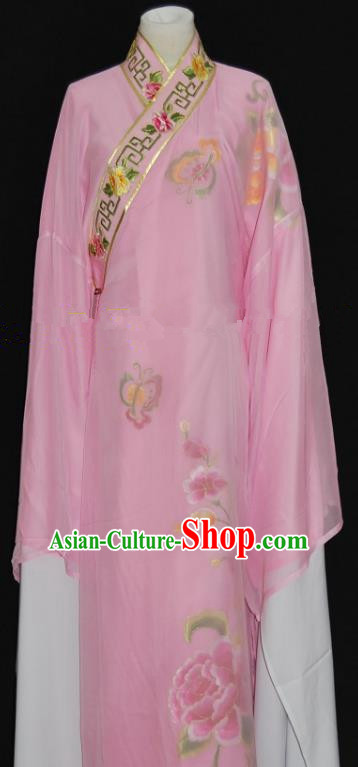 China Traditional Beijing Opera Niche Costume Gifted Scholar Pink Robe Chinese Peking Opera Clothing
