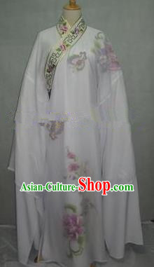 China Traditional Beijing Opera Niche Costume Gifted Scholar White Robe Chinese Peking Opera Clothing